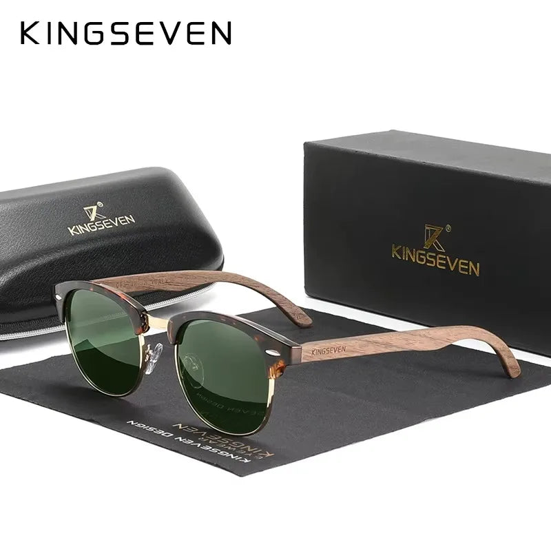 The Walnut Round Sunglasses – view 1